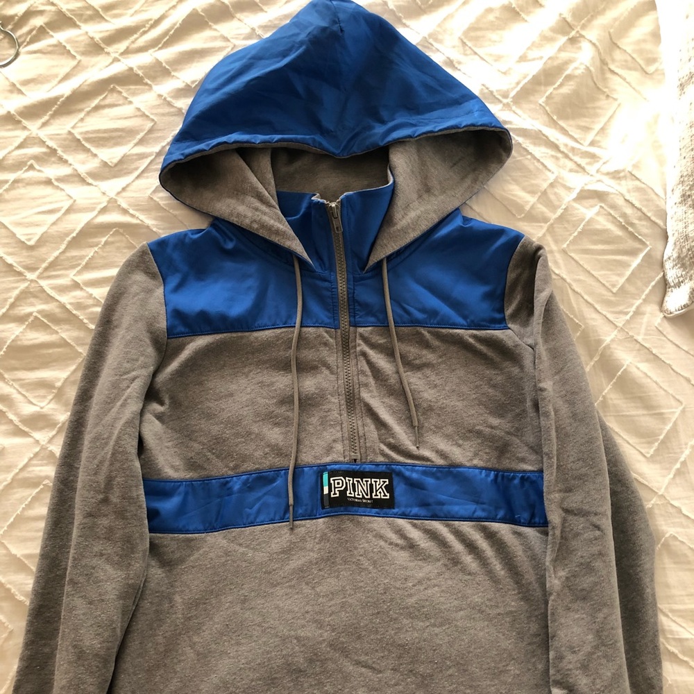 PINK Quarter-Zip Pullover Hoodie